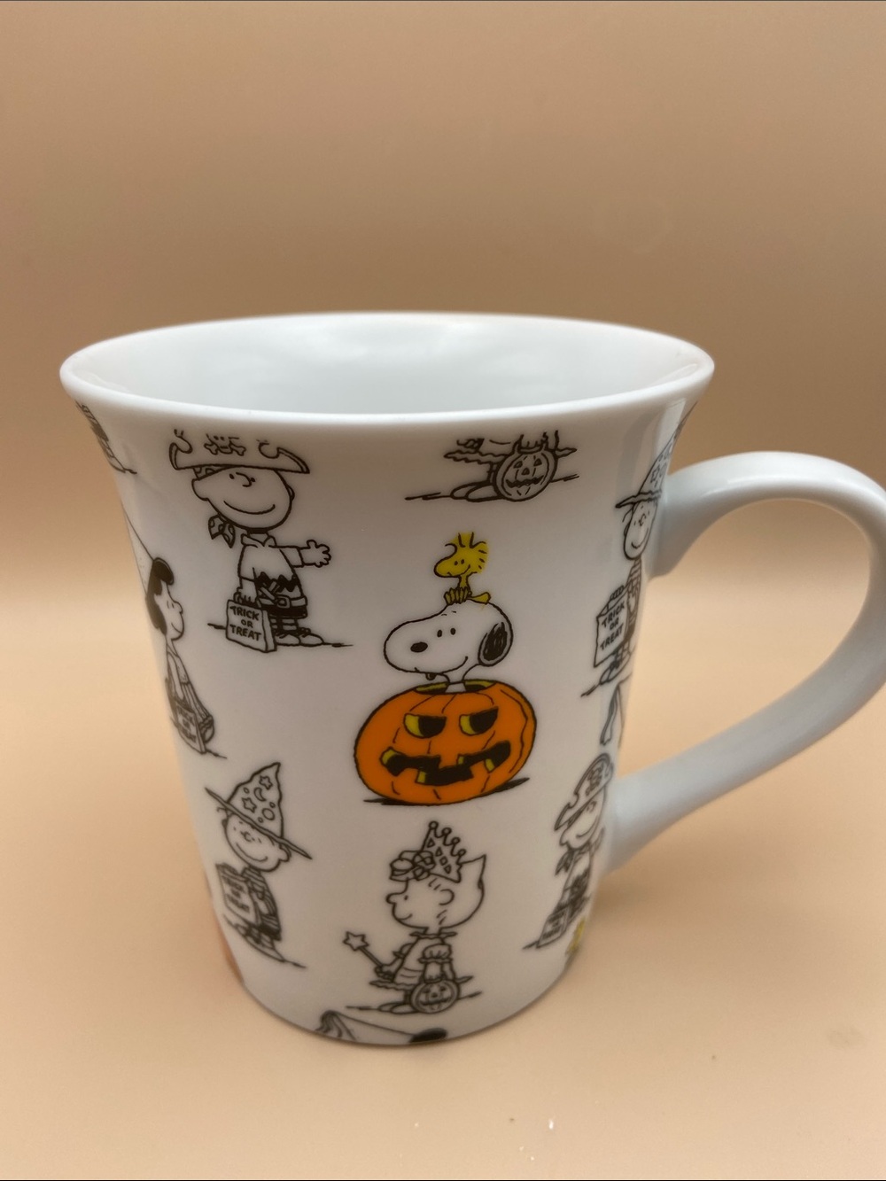 Peanuts Halloween Mug with Snoopy Lucy CB Woodstock & Friends
